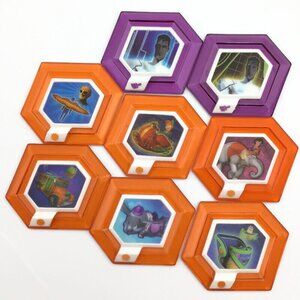 Disney Infinity Power Disc Lot 8 Lenticular Tron Dumbo Buzz Lightyear Peter Pan